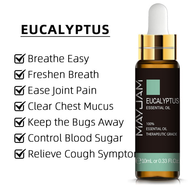 10ml Pure Plant Essential Oil For Humidifier Diffusers Mint Lavender Tea Tree Rose Vanilla Sandalwood Jasmine Pure Nature Oil - pluspage