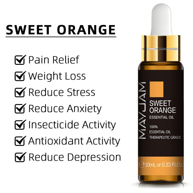 10ml Pure Plant Essential Oil For Humidifier Diffusers Mint Lavender Tea Tree Rose Vanilla Sandalwood Jasmine Pure Nature Oil - pluspage