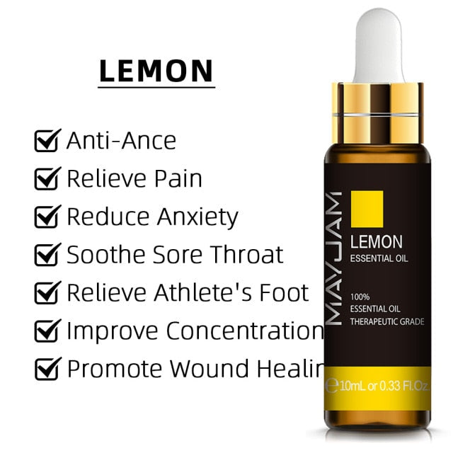 10ml Pure Plant Essential Oil For Humidifier Diffusers Mint Lavender Tea Tree Rose Vanilla Sandalwood Jasmine Pure Nature Oil - pluspage