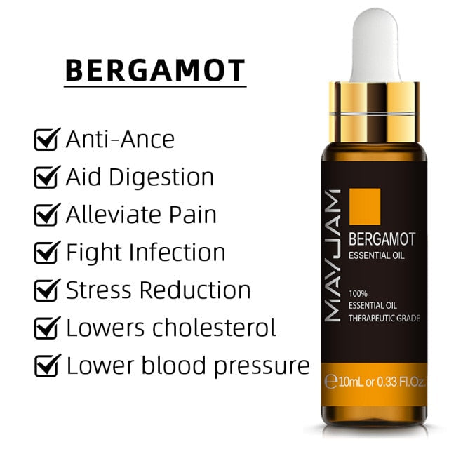 10ml Pure Plant Essential Oil For Humidifier Diffusers Mint Lavender Tea Tree Rose Vanilla Sandalwood Jasmine Pure Nature Oil - pluspage