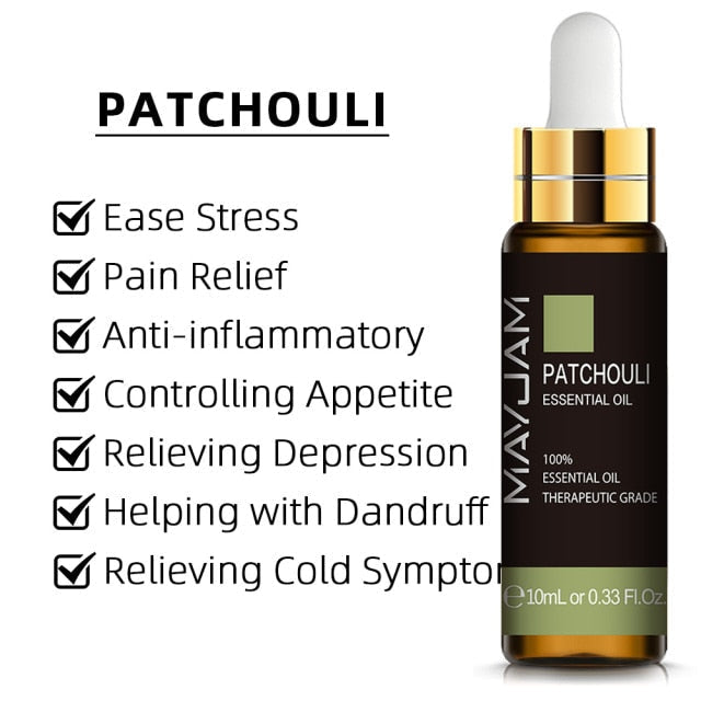10ml Pure Plant Essential Oil For Humidifier Diffusers Mint Lavender Tea Tree Rose Vanilla Sandalwood Jasmine Pure Nature Oil - pluspage