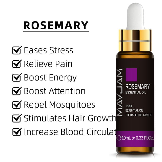 10ml Pure Plant Essential Oil For Humidifier Diffusers Mint Lavender Tea Tree Rose Vanilla Sandalwood Jasmine Pure Nature Oil - pluspage
