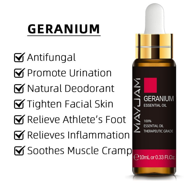 10ml Pure Plant Essential Oil For Humidifier Diffusers Mint Lavender Tea Tree Rose Vanilla Sandalwood Jasmine Pure Nature Oil - pluspage