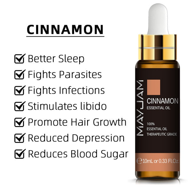 10ml Pure Plant Essential Oil For Humidifier Diffusers Mint Lavender Tea Tree Rose Vanilla Sandalwood Jasmine Pure Nature Oil - pluspage