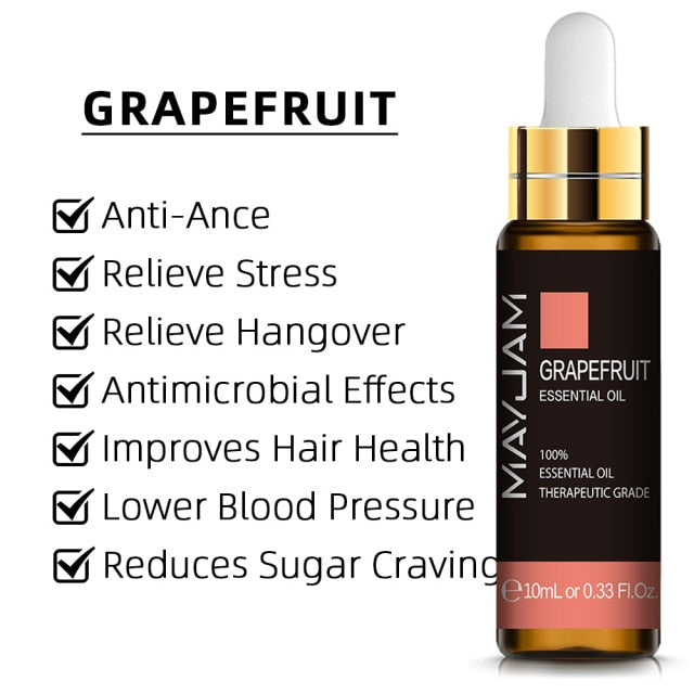 10ml Pure Plant Essential Oil For Humidifier Diffusers Mint Lavender Tea Tree Rose Vanilla Sandalwood Jasmine Pure Nature Oil - pluspage
