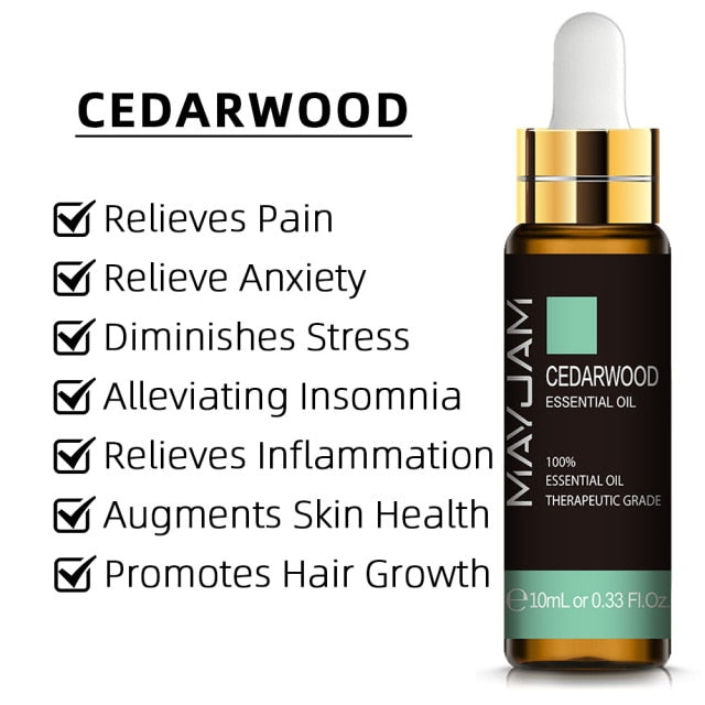 10ml Pure Plant Essential Oil For Humidifier Diffusers Mint Lavender Tea Tree Rose Vanilla Sandalwood Jasmine Pure Nature Oil - pluspage