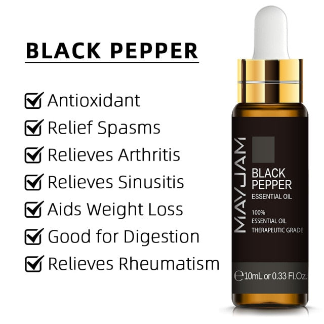 10ml Pure Plant Essential Oil For Humidifier Diffusers Mint Lavender Tea Tree Rose Vanilla Sandalwood Jasmine Pure Nature Oil - pluspage
