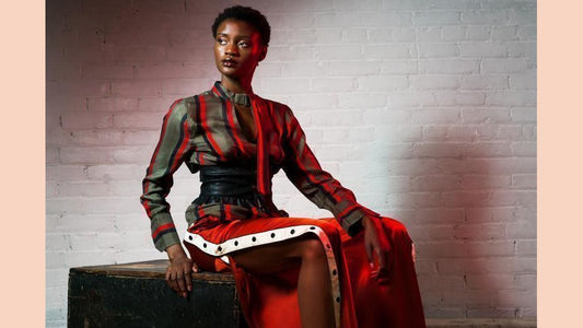 Striped Silk Blouse - PlusPage